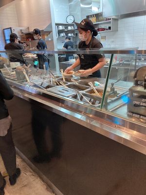 You can choose your own side dishes. at Cuchara - Hapjeong Station in Seoul