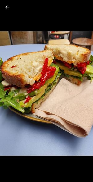 Red pepper sandwich at Little Beans in Bilbao
