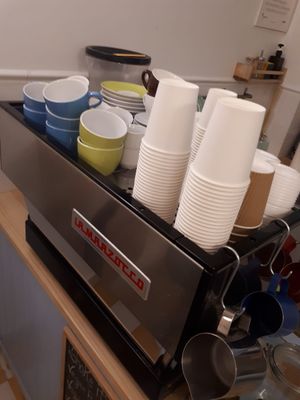 La marzocco espresso machine at Little Beans in Bilbao
