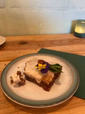 carrot cake. moist. sweet and lil but sour  at CLO in Antwerpen