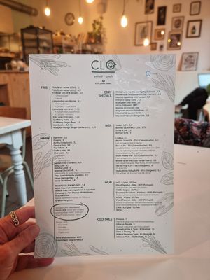 Menu - drinks at CLO in Antwerpen