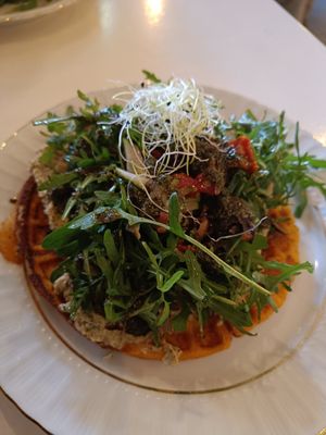 Sweet potato waffel at CLO in Antwerpen