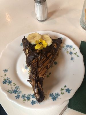 Banana, peanut butter chocolate cake   at CLO in Antwerpen