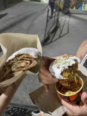 Vegan Apple pie and vegan carrot and ginger muffin   at Café Moktan and Bakerys in Rishikesh