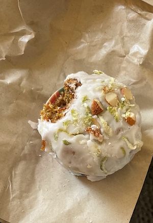 Carrot cup cake (my least favorite thing) 3/10  at Café Moktan and Bakerys in Rishikesh