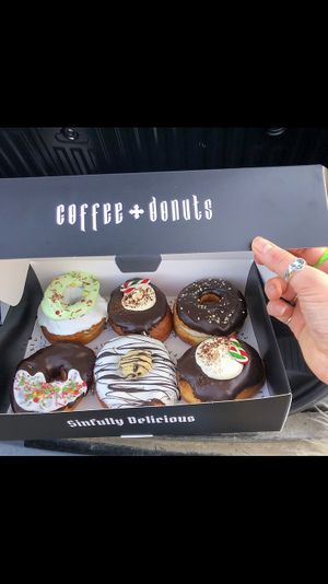 Christmas donuts at Revival Coffee and Donuts in Hull