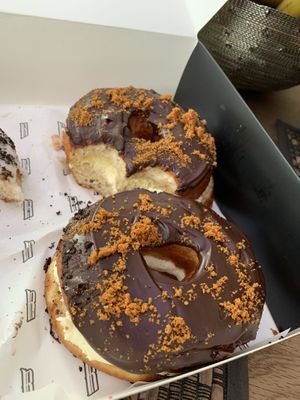 Caramel and choco at Revival Coffee and Donuts in Hull
