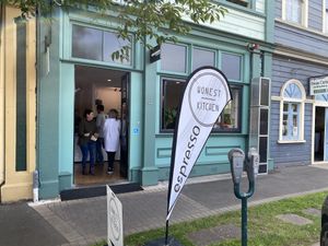 Outside cafe  at Honest Kitchen in Whanganui