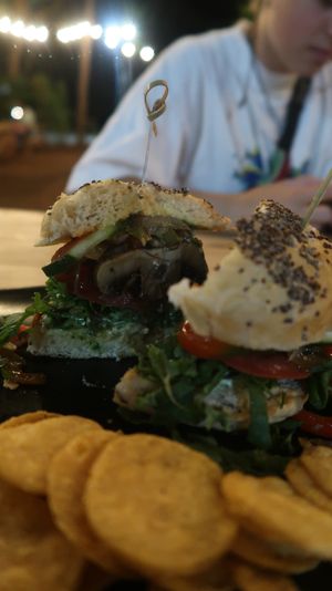 portobello special burger at Verano Vegano in Tamarindo