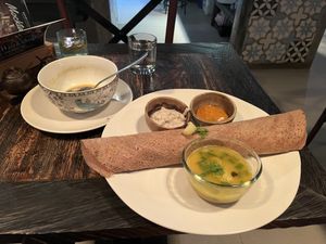 Dal and Dosa (non-traditional)  at Dapur Usada  in Ubud