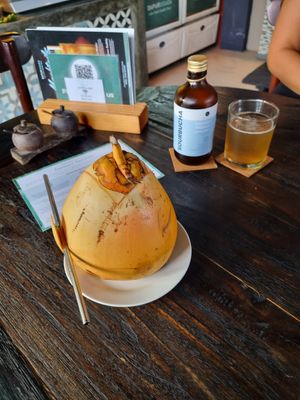 Young Coconut (in comparison to other places pretty small) at Dapur Usada  in Ubud