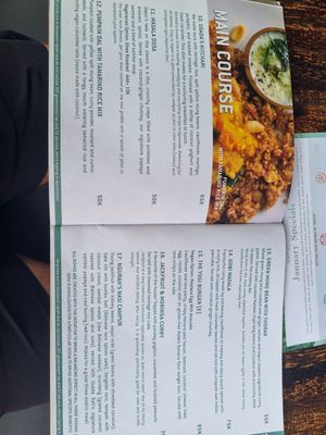 Menu with the mains at Dapur Usada  in Ubud