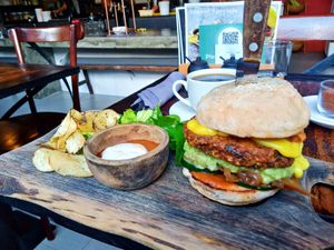 Yogi burger at Dapur Usada  in Ubud