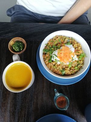 Kitchari and Tumeric Spice Latte at Dapur Usada  in Ubud