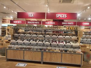 Raw nuts, roasted nuts, trail mixes, dried fruits at Scoop Wholefoods - Paya Lebar in Central Singapore