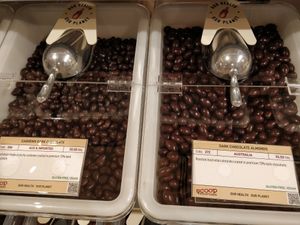 Gluten free and vegan chocolates. Cashew and almond at Scoop Wholefoods - Paya Lebar in Central Singapore