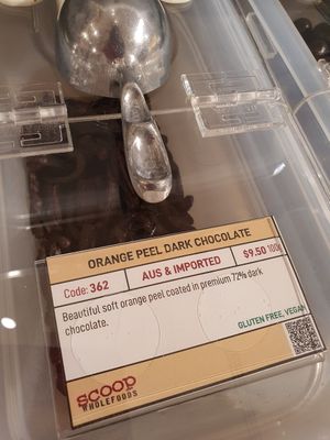Orange peel dark chocolate ~ Circuit Breaker Period Phrase1 at Scoop Wholefoods - Paya Lebar in Central Singapore