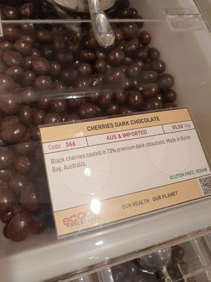 Cherries Dark Chocolate ~ Circuit Breaker Period Phrase1 at Scoop Wholefoods - Paya Lebar in Central Singapore