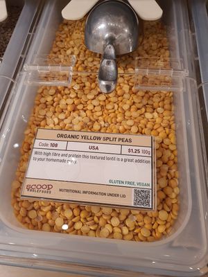 Yellow Split Peas ~ Circuit Breaker Period Phase 2 at Scoop Wholefoods - Paya Lebar in Central Singapore