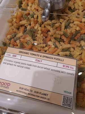 Tomato & Spinach Fusilli ~ Circuit Breaker Period Phase 2 at Scoop Wholefoods - Paya Lebar in Central Singapore