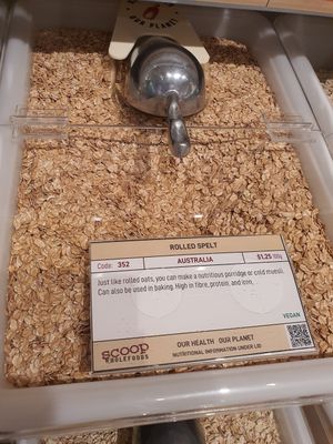 Rolled Spelt ~ Circuit Breaker Period Phase 2 at Scoop Wholefoods - Paya Lebar in Central Singapore