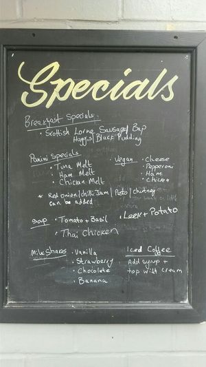 Menu options at Hugo's in Newcastle Upon Tyne