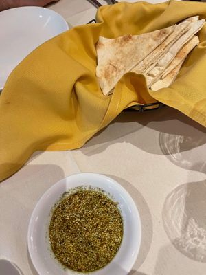 Pita and dip  at Al Wadi in Boston