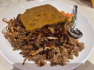 Pumpkin Kibbeh- ask for no dairy to make it vegan at Al Wadi in Boston