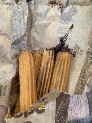 Almond and chocolate at Churros El Topo in Buenos Aires