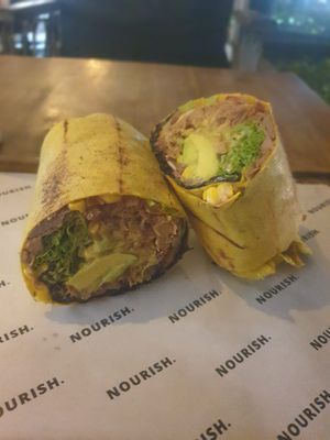 Pulled Jackfruit Wrap at Nourish in Ungasan