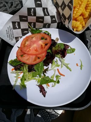 Salad (could have been bigger ;-)) at Statue of Liberty Crown Cafe in New York City