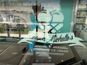 Their logo is beautiful at Shawn Michelle's Homemade Ice Cream in Chicago