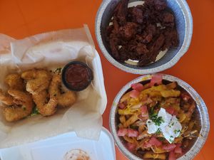 Lots of food for 2 people! at The Rabbit Hole in Pompano Beach