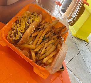 Coney Island chilli  cheese dog w fries  at The Rabbit Hole in Pompano Beach
