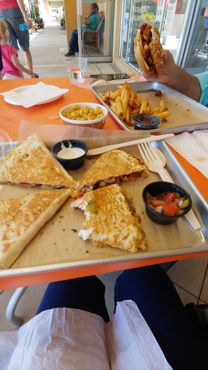 Chick'n quesadillas  at The Rabbit Hole in Pompano Beach