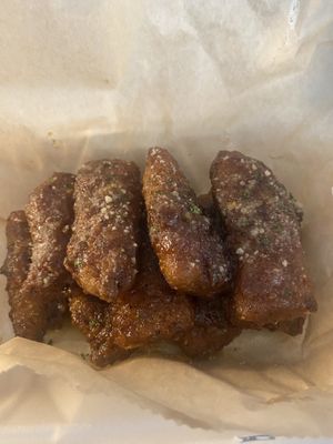 Garlic Parmesan wings  at The Rabbit Hole in Pompano Beach