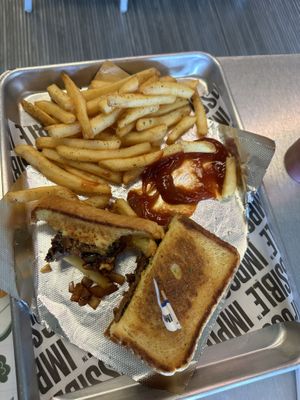 Impossible Patty Melt was  out of this world!  at The Rabbit Hole in Pompano Beach