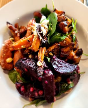 My large vegan salad - up to 3 selections for $13.40. Great value. at Winner Winner in Wellington