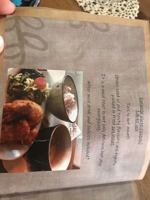 Menu at Holy Holy Familiar Tree Cafe in Ikeda