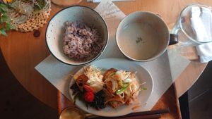 Nanban-zuke set at Holy Holy Familiar Tree Cafe in Ikeda