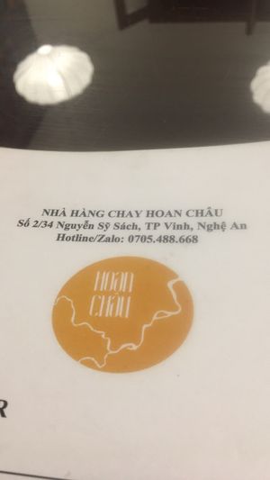 The correct address  at Hoan Chau in Vinh