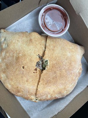 Vegan Calzone  at D.P. Dough in Ithaca