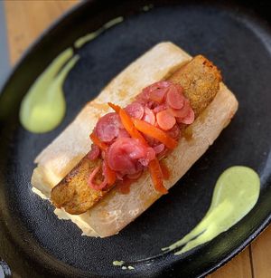 Hot Dog Zipaquirá at El Cebollero in Bogota