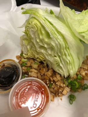 Vegan chicken lettuce wraps. at Bé-Em Asian Kitchen in Charlotte
