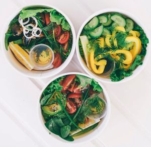 Salads at NesaharBar in Irkutsk