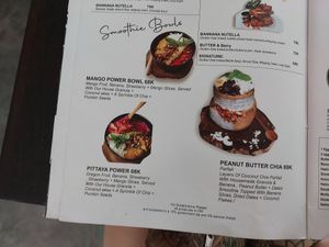 Menu at Koloni in Canggu