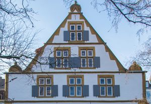 historic house from 1563 at La Petite Galerie in Paderborn