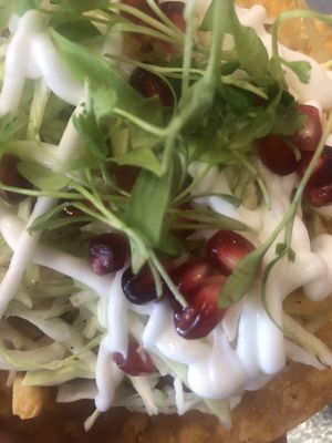 Vegan jack fruit tostada yummy 😋  at Sunny Express Mexican Chinese in Compton