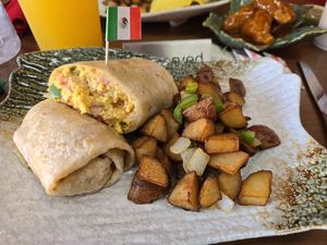Breakfast burrito with bacon 9/10 at Sunny Express Mexican Chinese in Compton