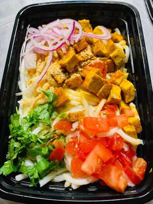 Tofu Noodle Salad at Top Burmese in Beaverton